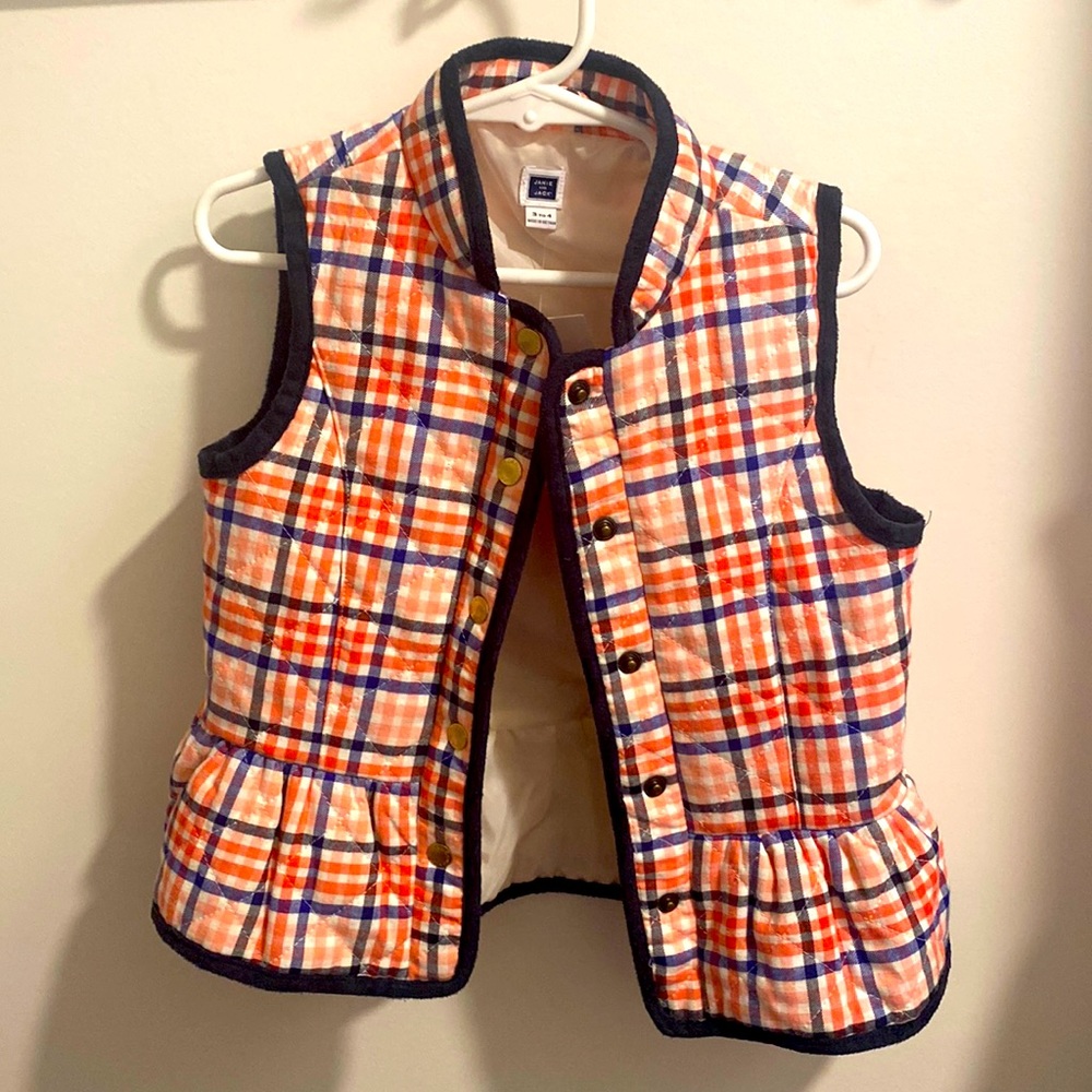 Janie & Jack Girls Checkered Vest